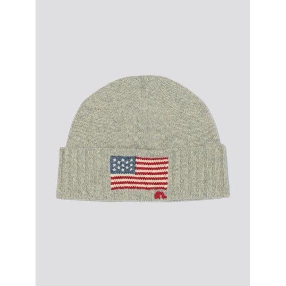 Flag Intarsia Wool Blend Beanie